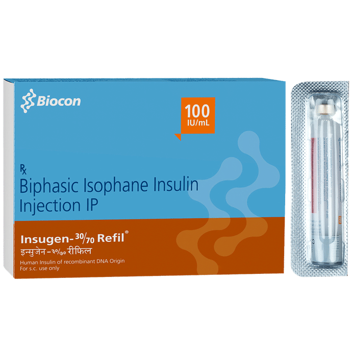 Insugen 30/70 100IU Refil Cartridge