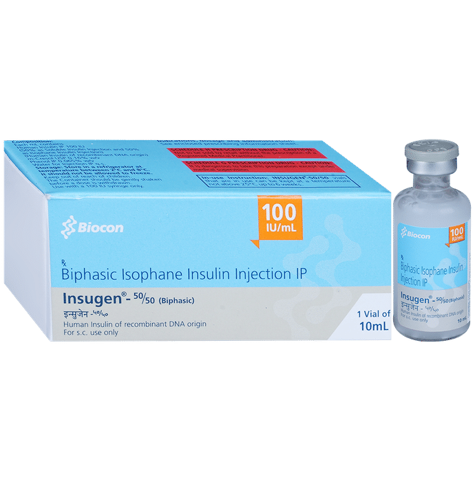 Insugen 50/50 Injection 100IU/ml