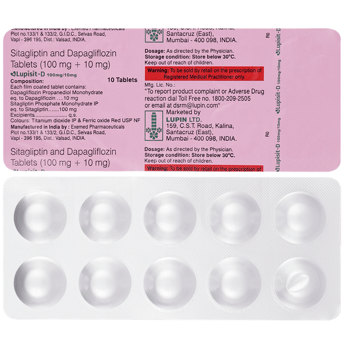 Lupisit D 10mg/100mg Tablet