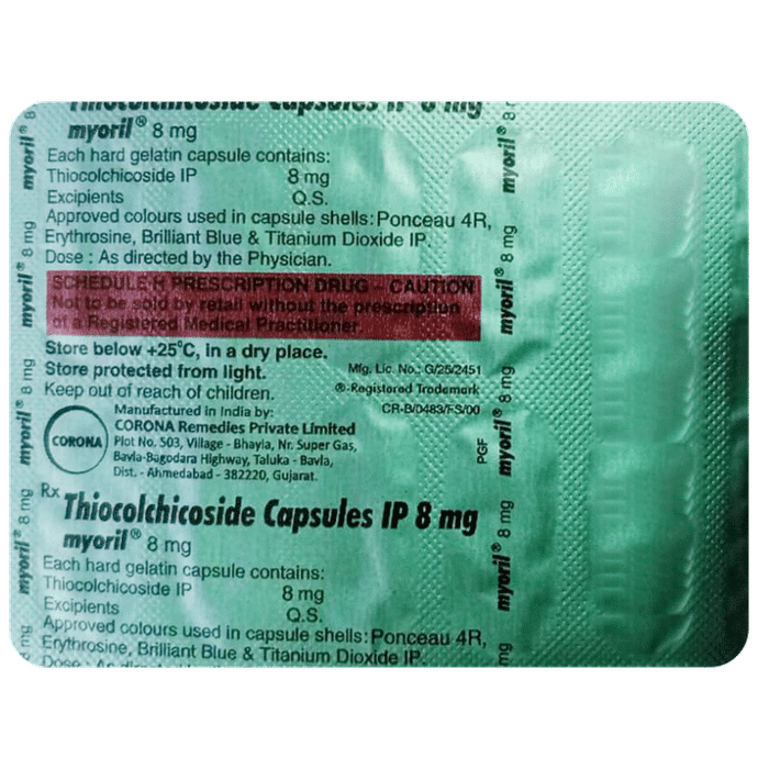Myoril 8mg Capsule