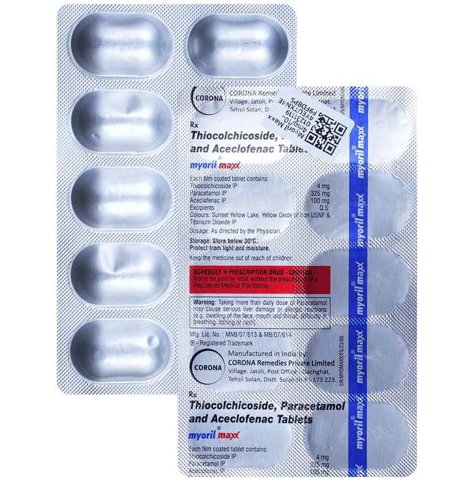 Myoril Maxx 4mg/100mg/325mg Tablet