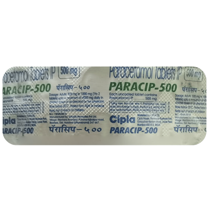 Paracip 500 Tablet