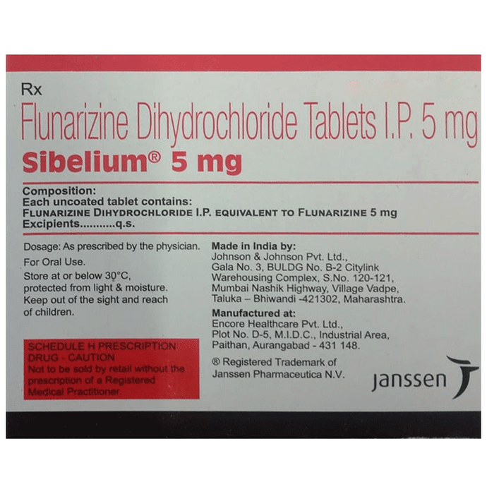 Sibelium 5mg Tablet