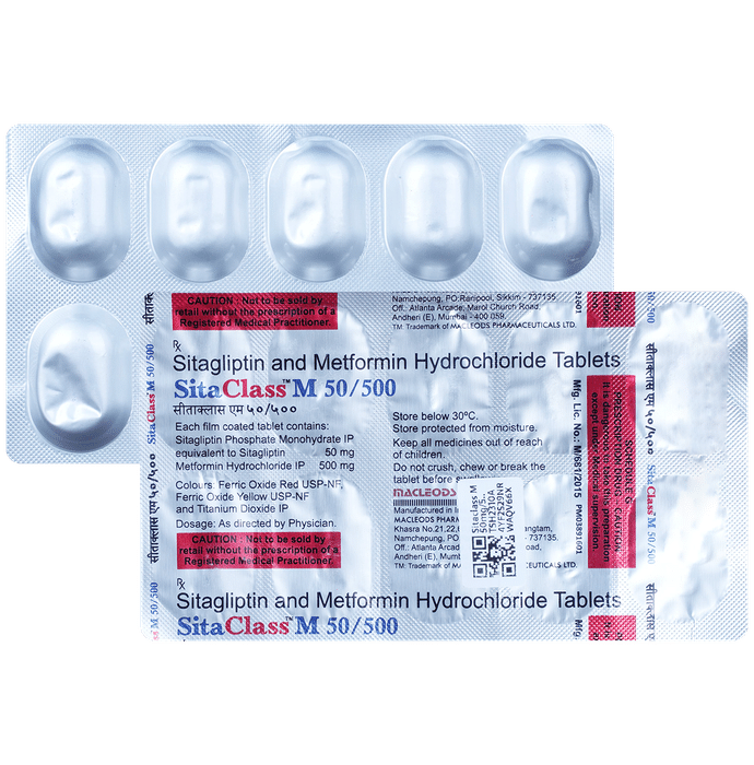 Sitaclass M 50mg/500mg Tablet