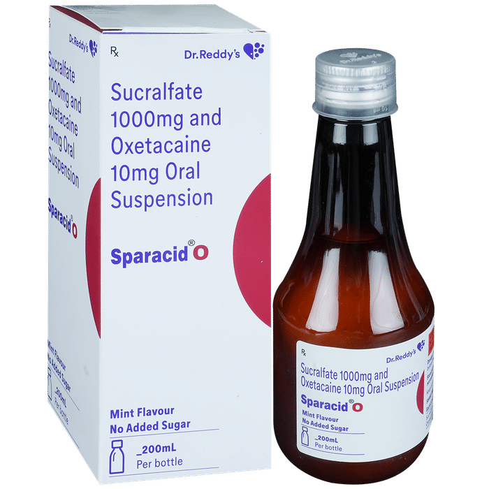 Sparacid O Oral Suspension Mint No Added Sugar