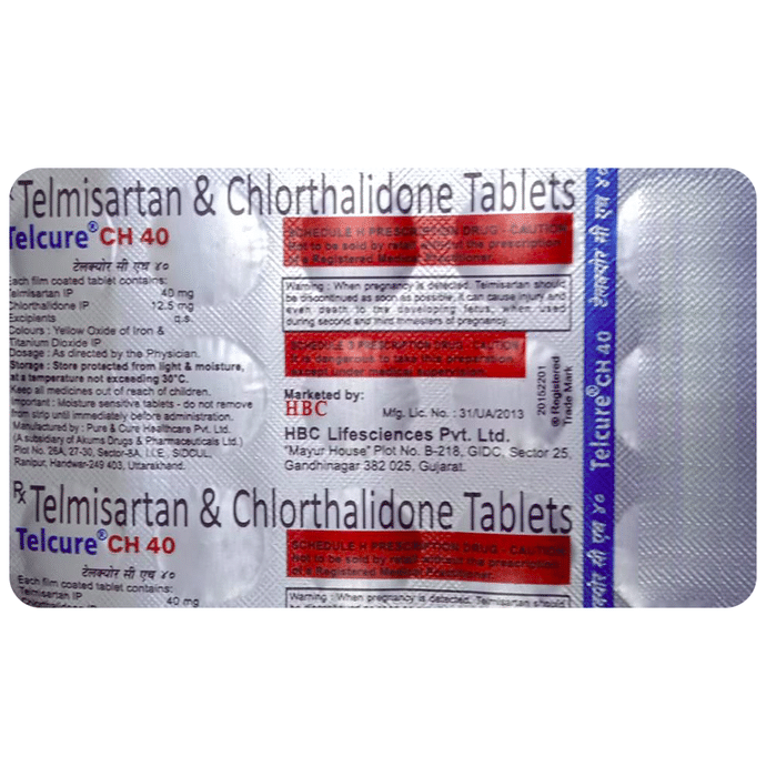 Telcure CH 40mg/12.5mg Tablet