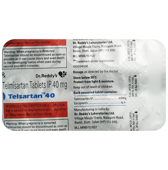 Telsartan 40 Tablet