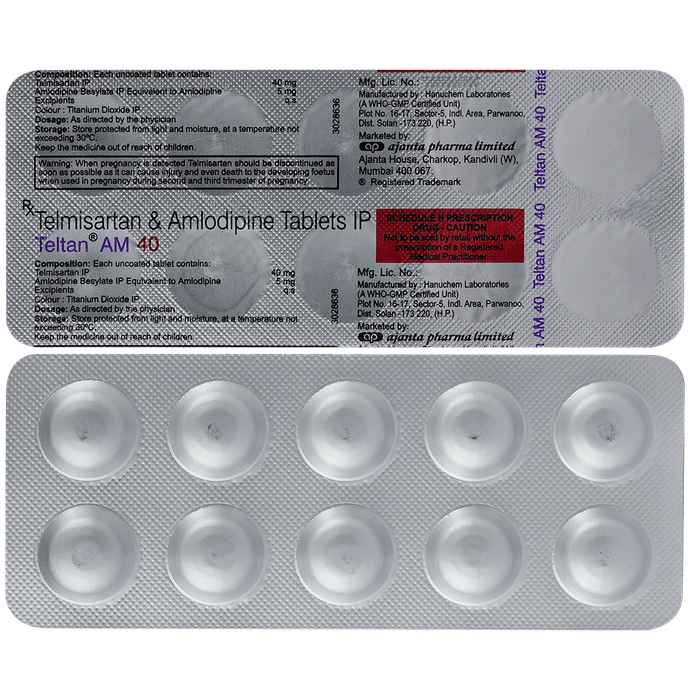 Teltan AM 40mg/5mg Tablet