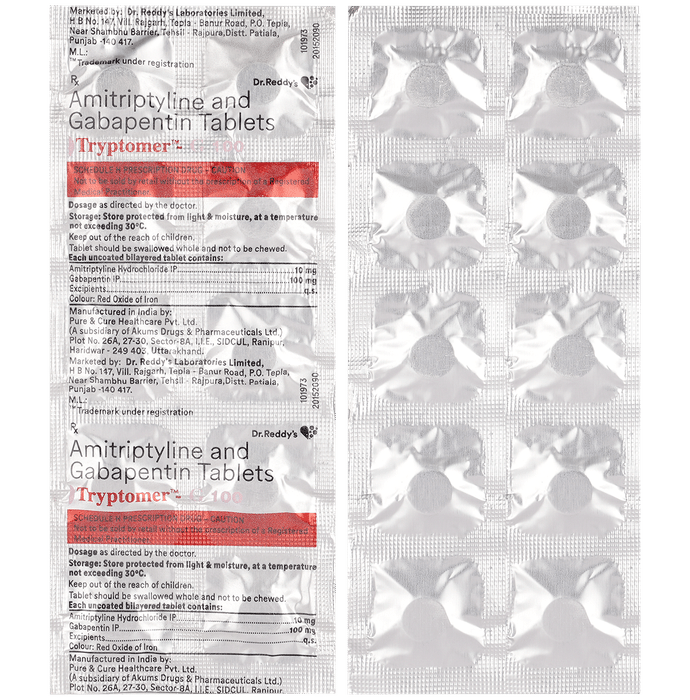 Tryptomer G 100 mg/10 mg Tablet