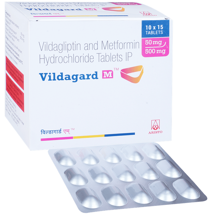 Vildagard M 500mg/50mg Tablet